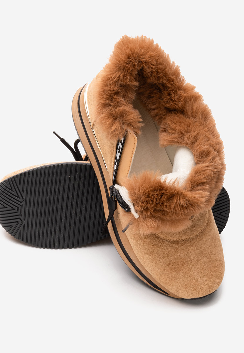 Sneakers dama imblaniti Hermina camel