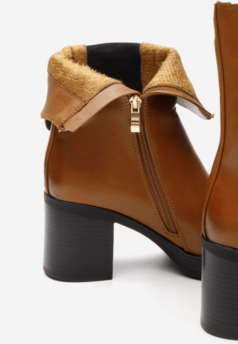 Ghete cu toc Catrina camel