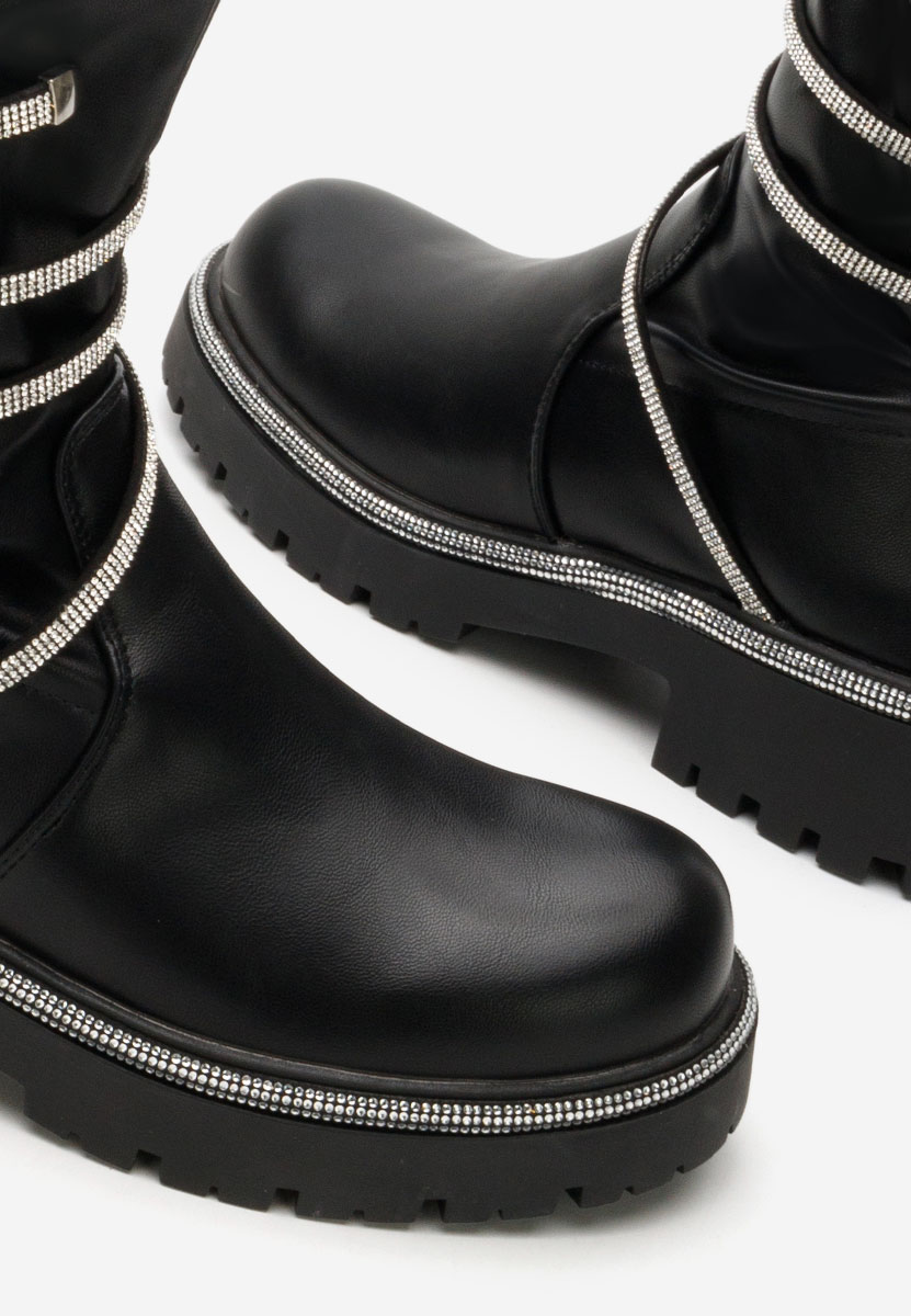 Ghete cu talpa groasa Catina V2 negre
