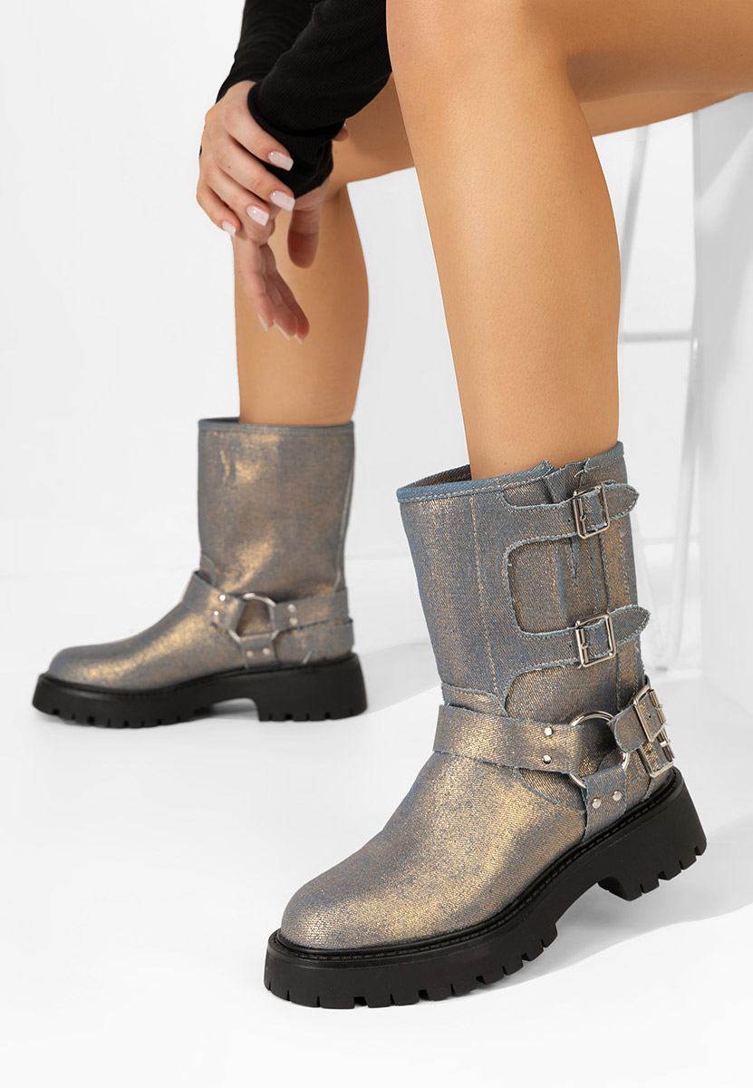 Cizme scurte dama Jesica aurii