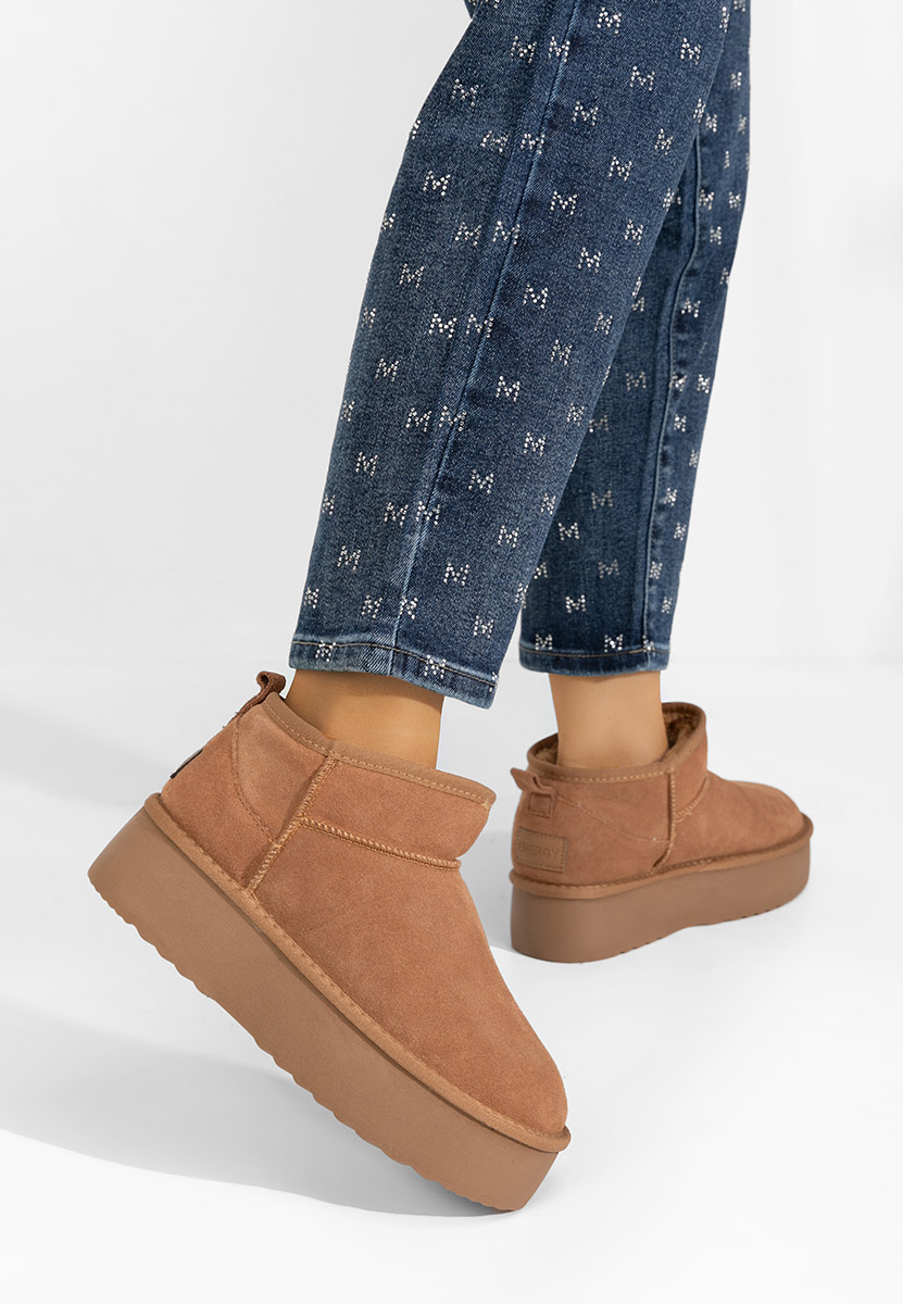 Cizme tip ugg Nalya V3 camel