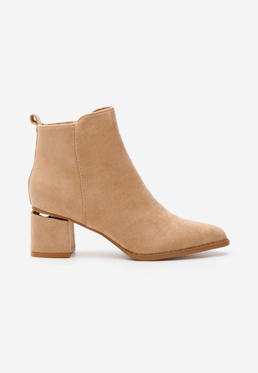 Botine cu toc gros Ramona kaki