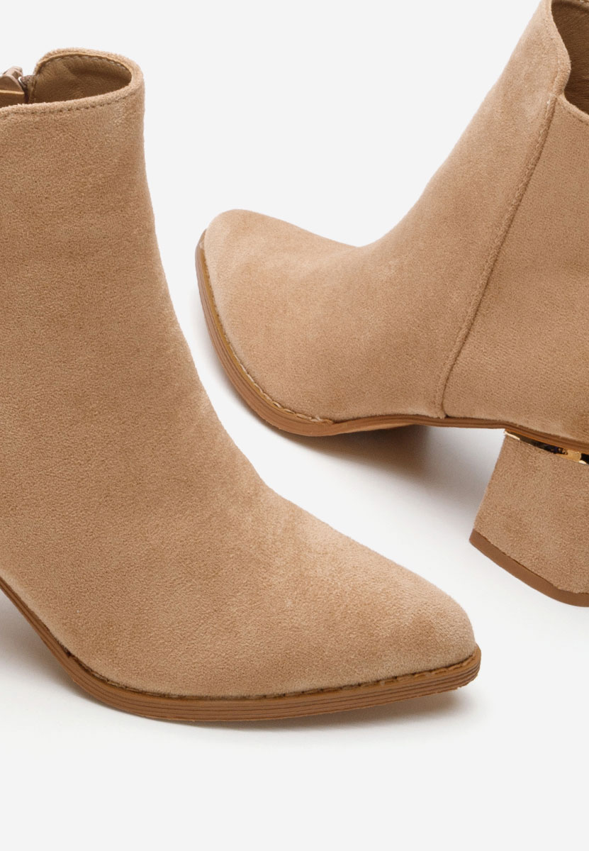 Botine cu toc gros Ramona kaki
