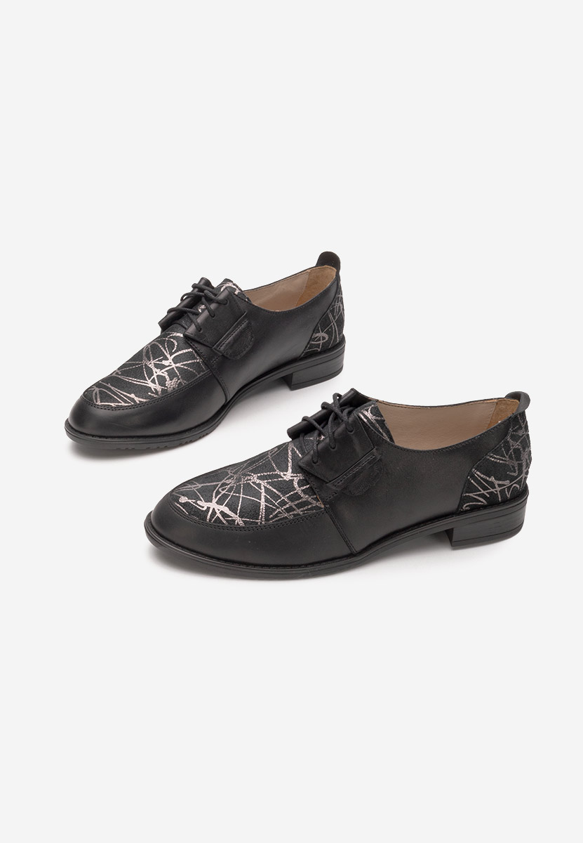 Pantofi derby piele Vogue V4 negri