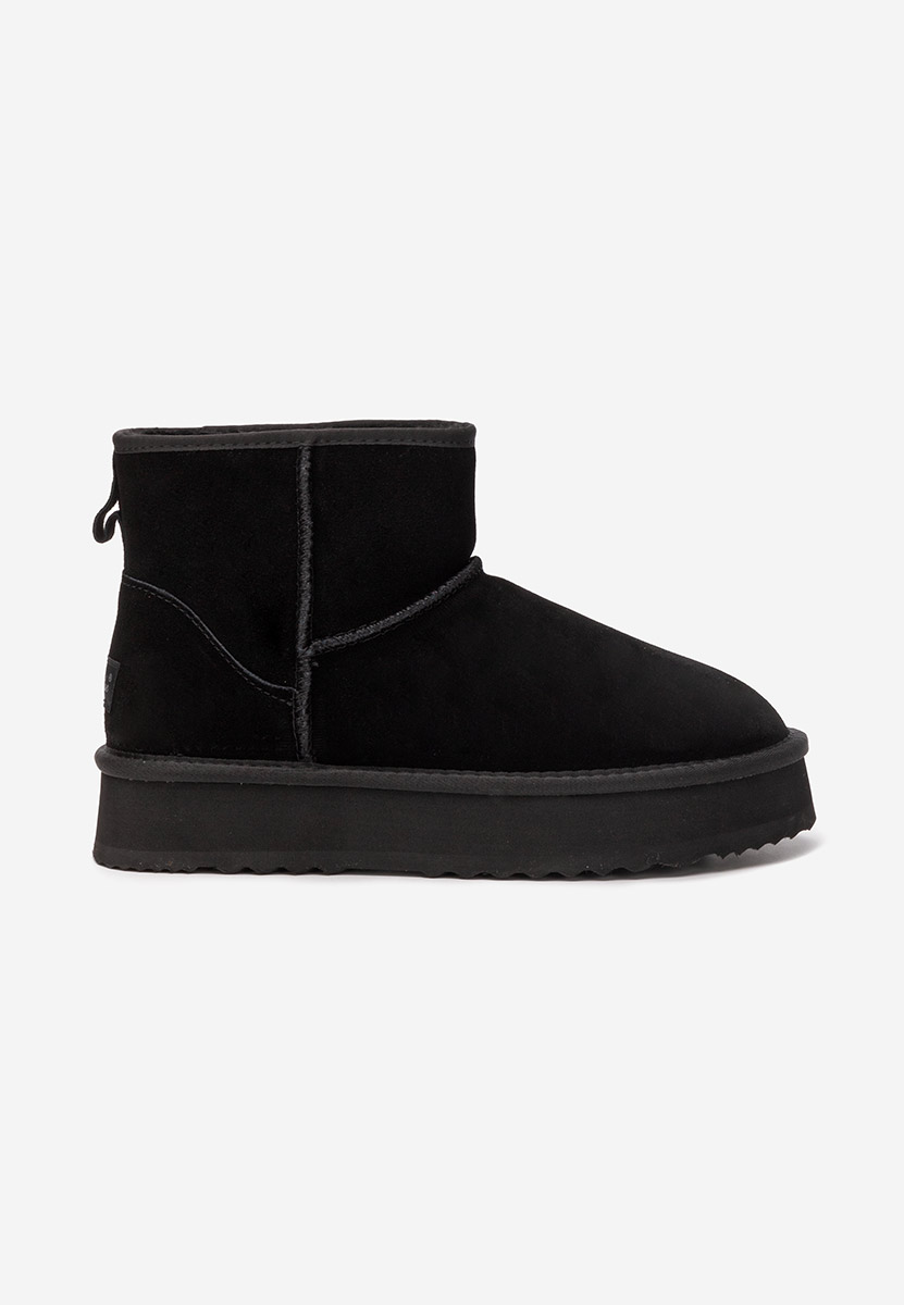 Cizme tip ugg Elvera negre