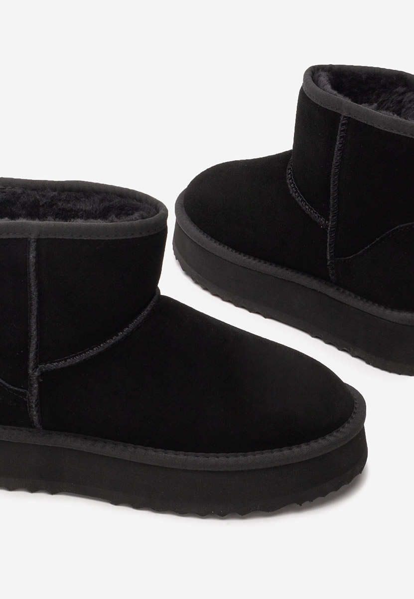 Cizme tip ugg Elvera negre