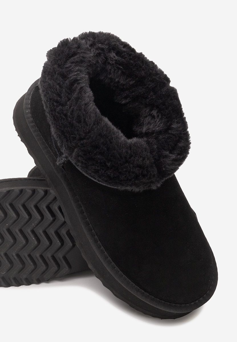 Cizme tip ugg Elvera negre