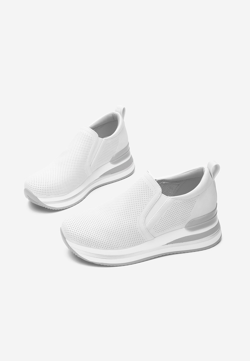 Sneakers cu platforma Reba albi