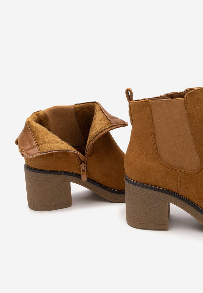 Ghete cu toc Winnifred camel