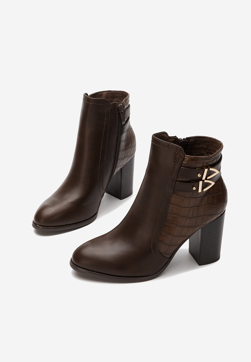 Botine cu toc gros Theodore maro