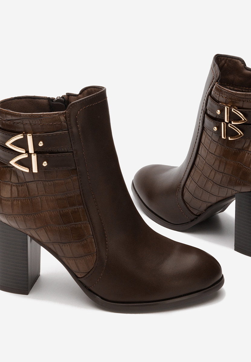 Botine cu toc gros Theodore maro