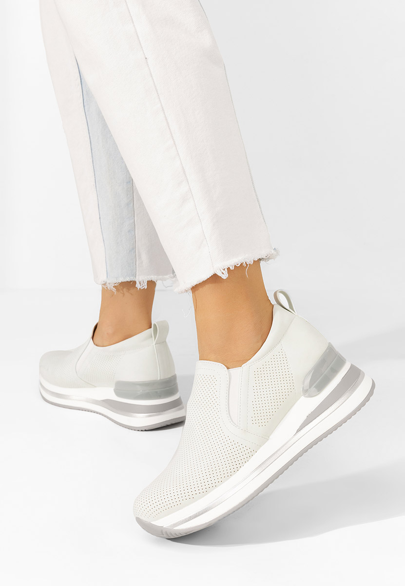 Sneakers cu platforma Reba albi