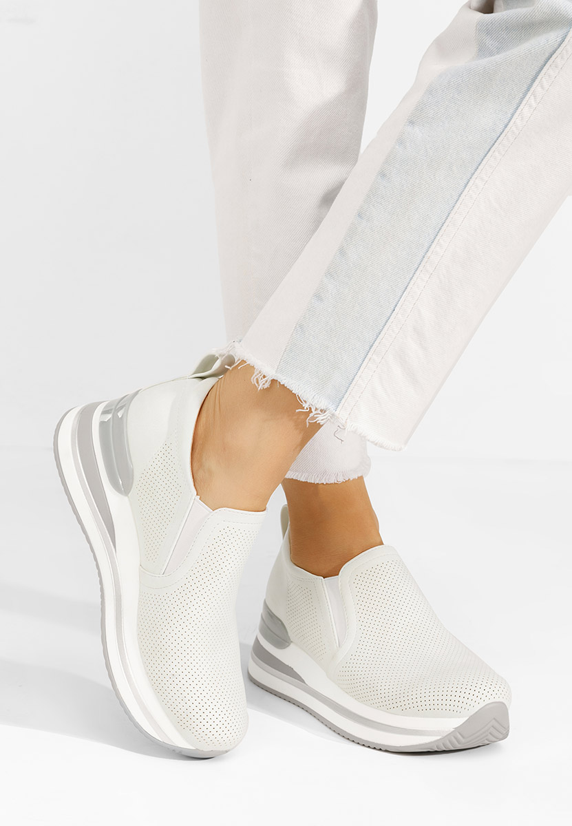 Sneakers cu platforma Reba albi