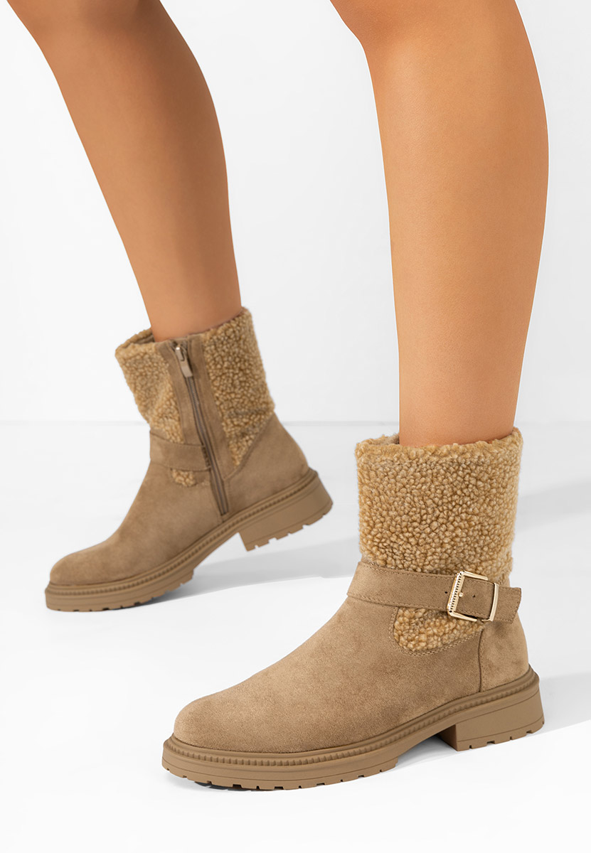 Ghete imblanite dama Sherill V2 camel