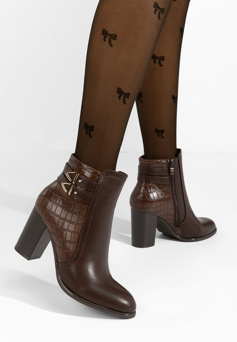 Botine cu toc gros Theodore maro