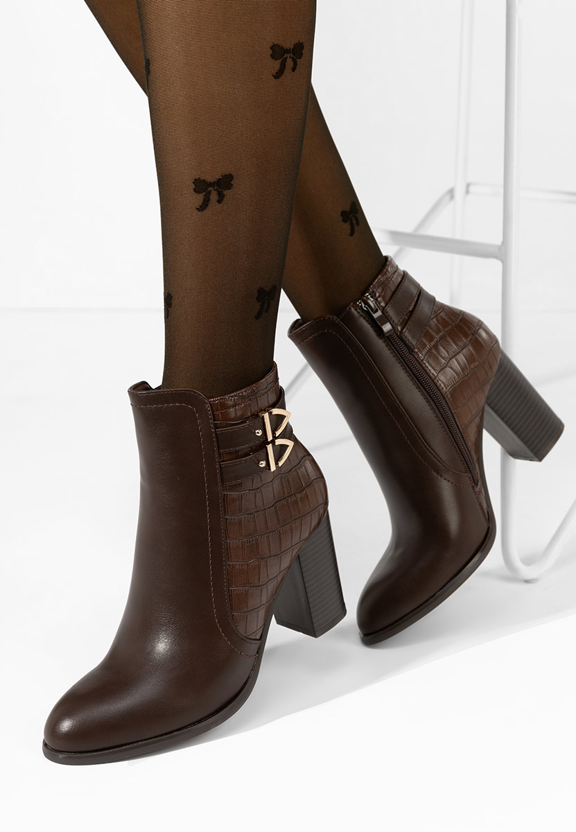 Botine cu toc gros Theodore maro