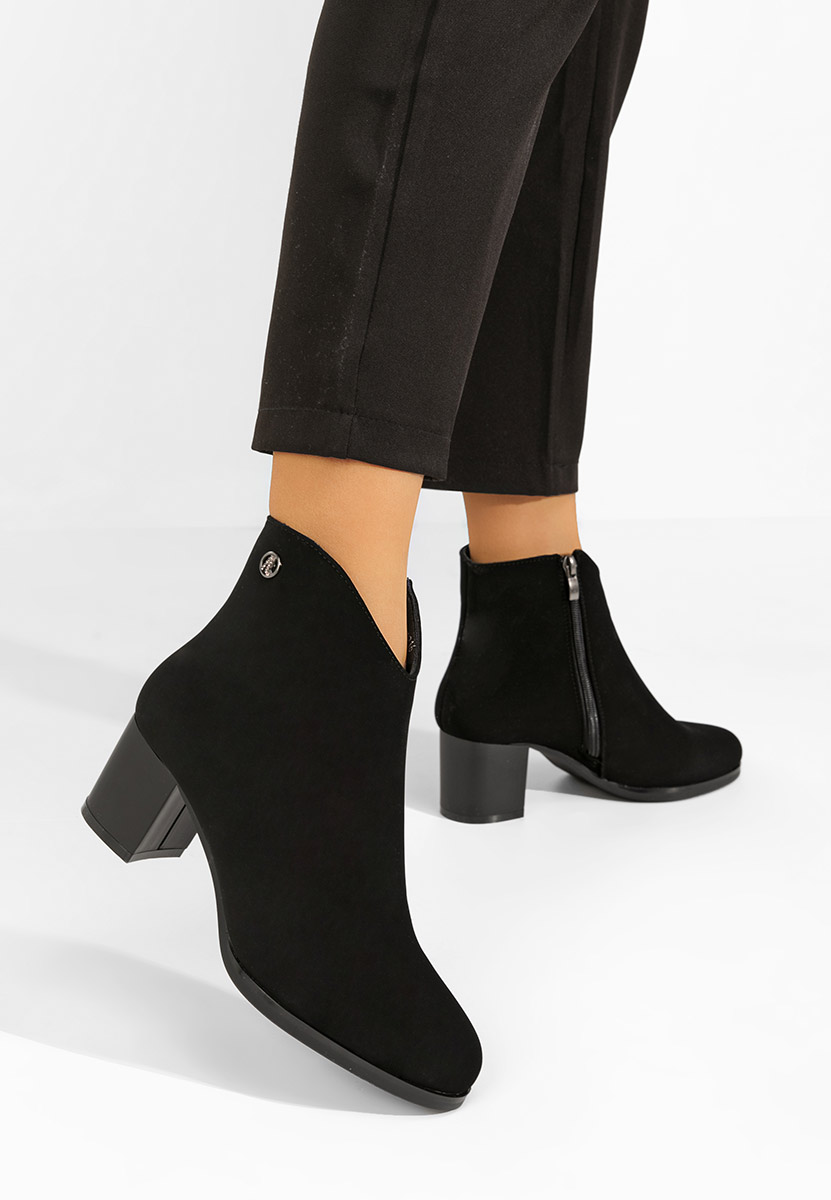 Botine dama cu toc Paulene V2 negre