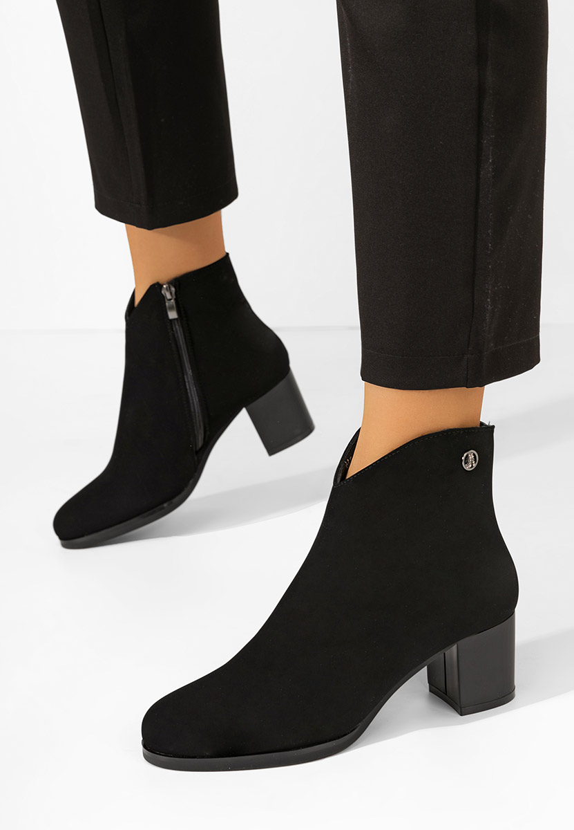 Botine dama cu toc Paulene V2 negre