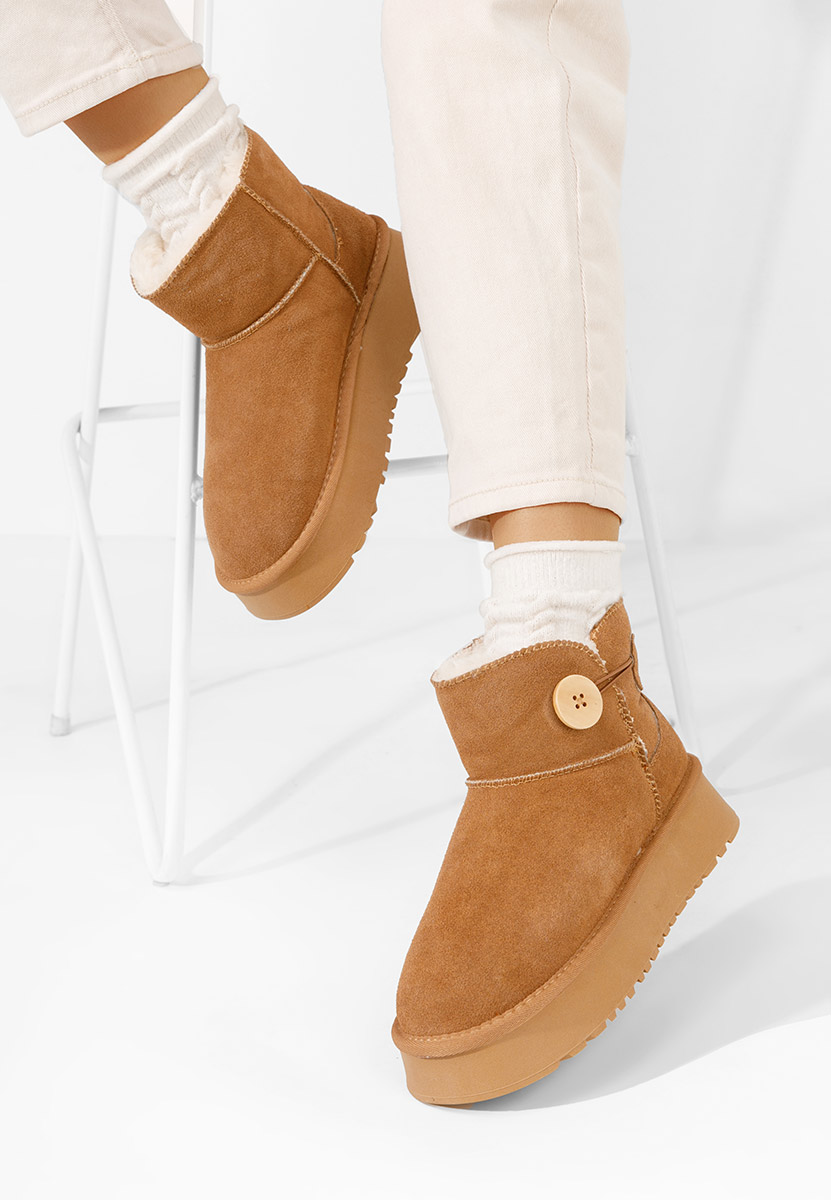 Cizme tip ugg cu platformă Velsia camel