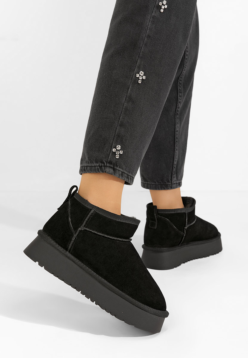 Cizme tip ugg cu platformă Cortney negre