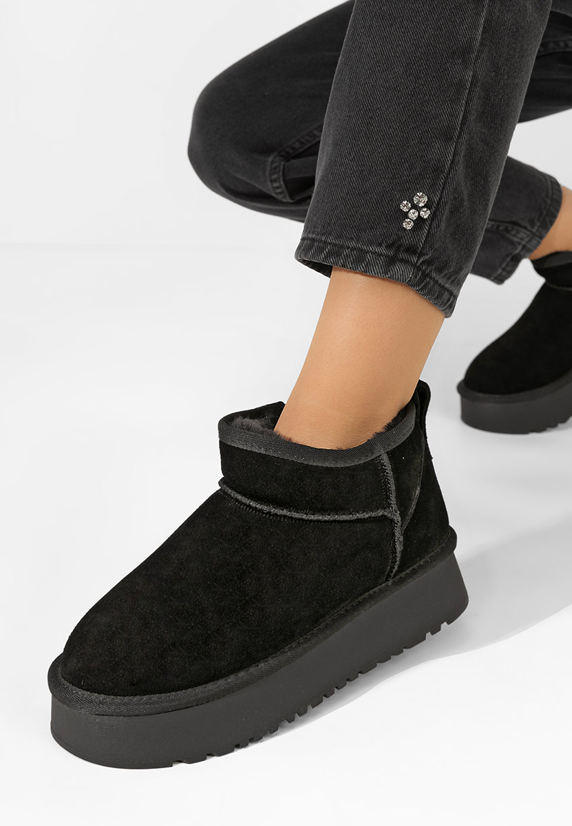 Cizme tip ugg cu platformă Cortney negre