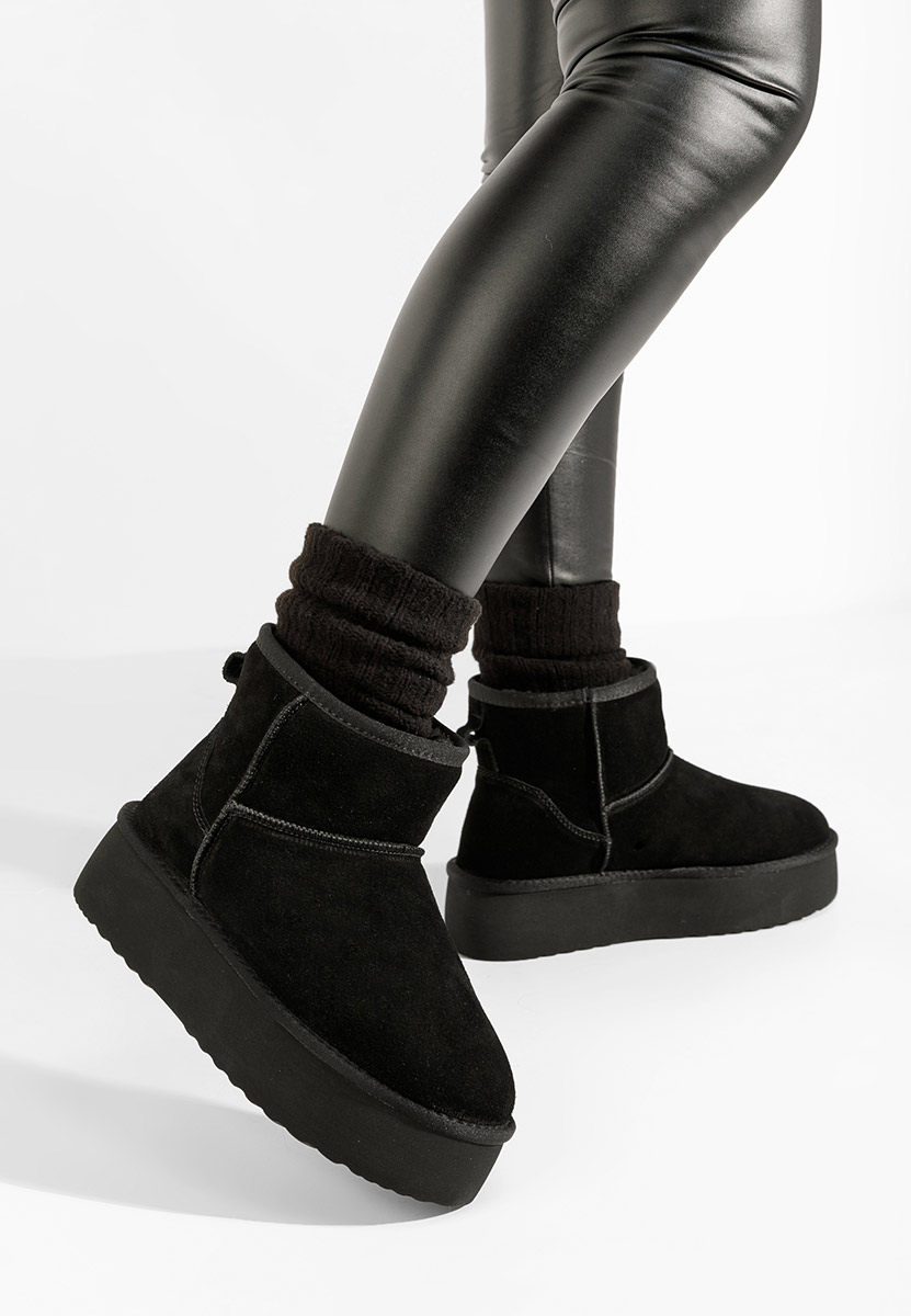 Cizme tip ugg cu platformă Nalya V3 negre