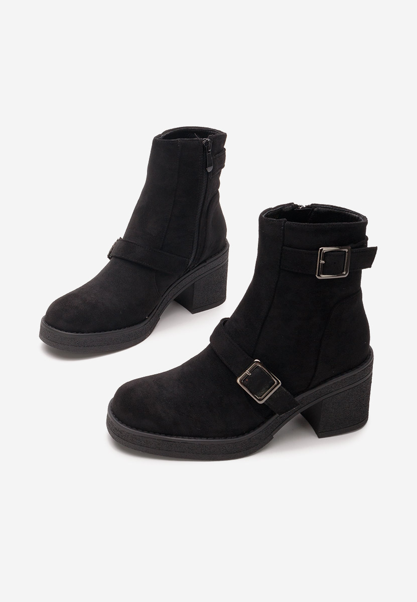 Botine cu toc Ressie negre