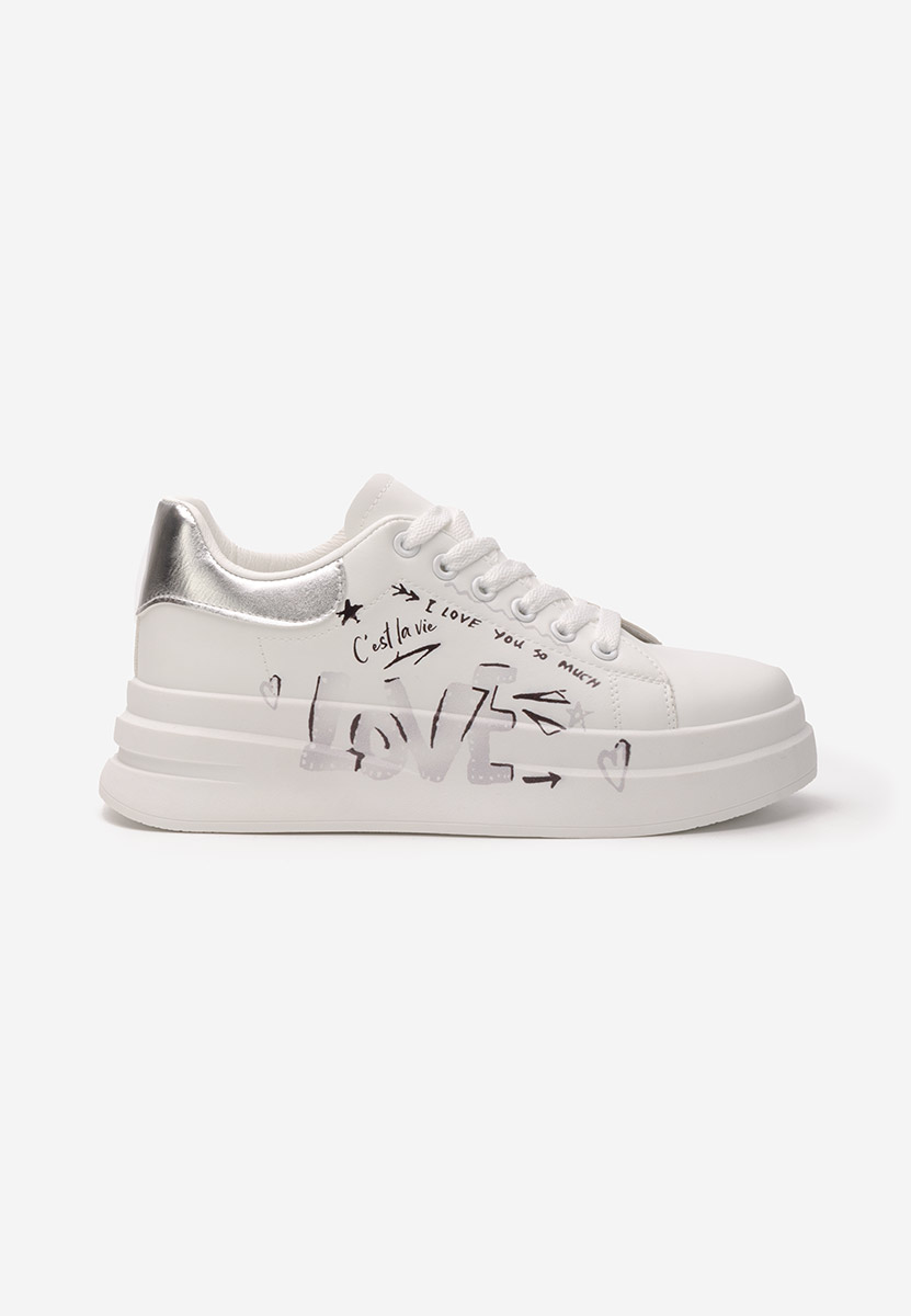 Sneakers cu platforma Lakia argintii