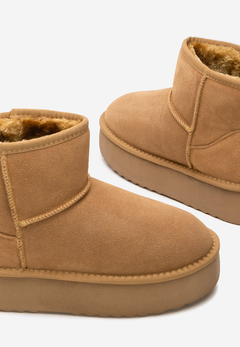 Cizme tip ugg cu platformă Nalya camel