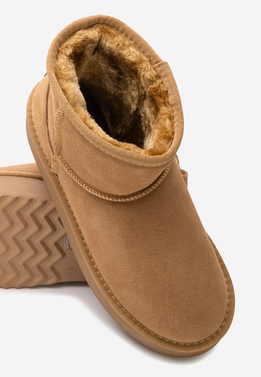 Cizme tip ugg cu platformă Nalya camel