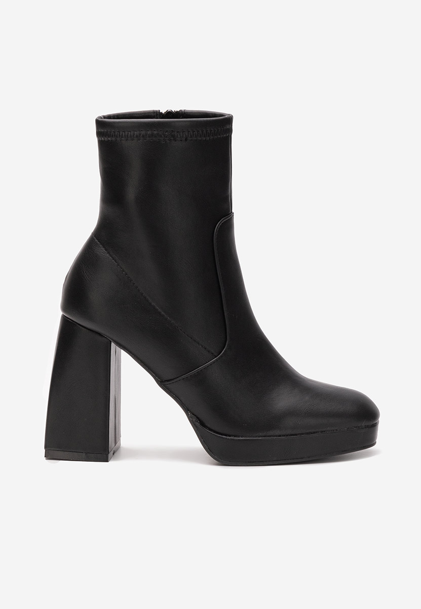 Botine cu toc gros Paloma negre