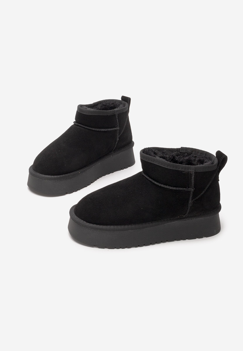 Cizme tip ugg cu platformă Cortney negre