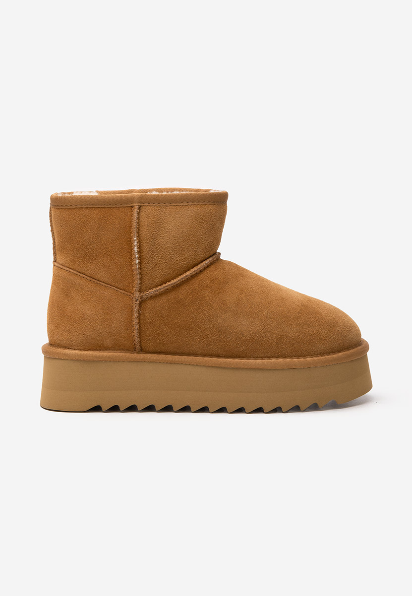 Cizme tip ugg cu platformă Katy camel