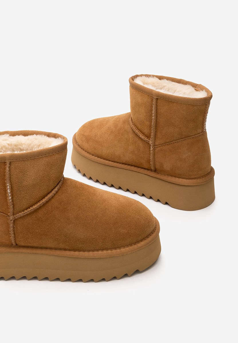 Cizme tip ugg cu platformă Katy camel