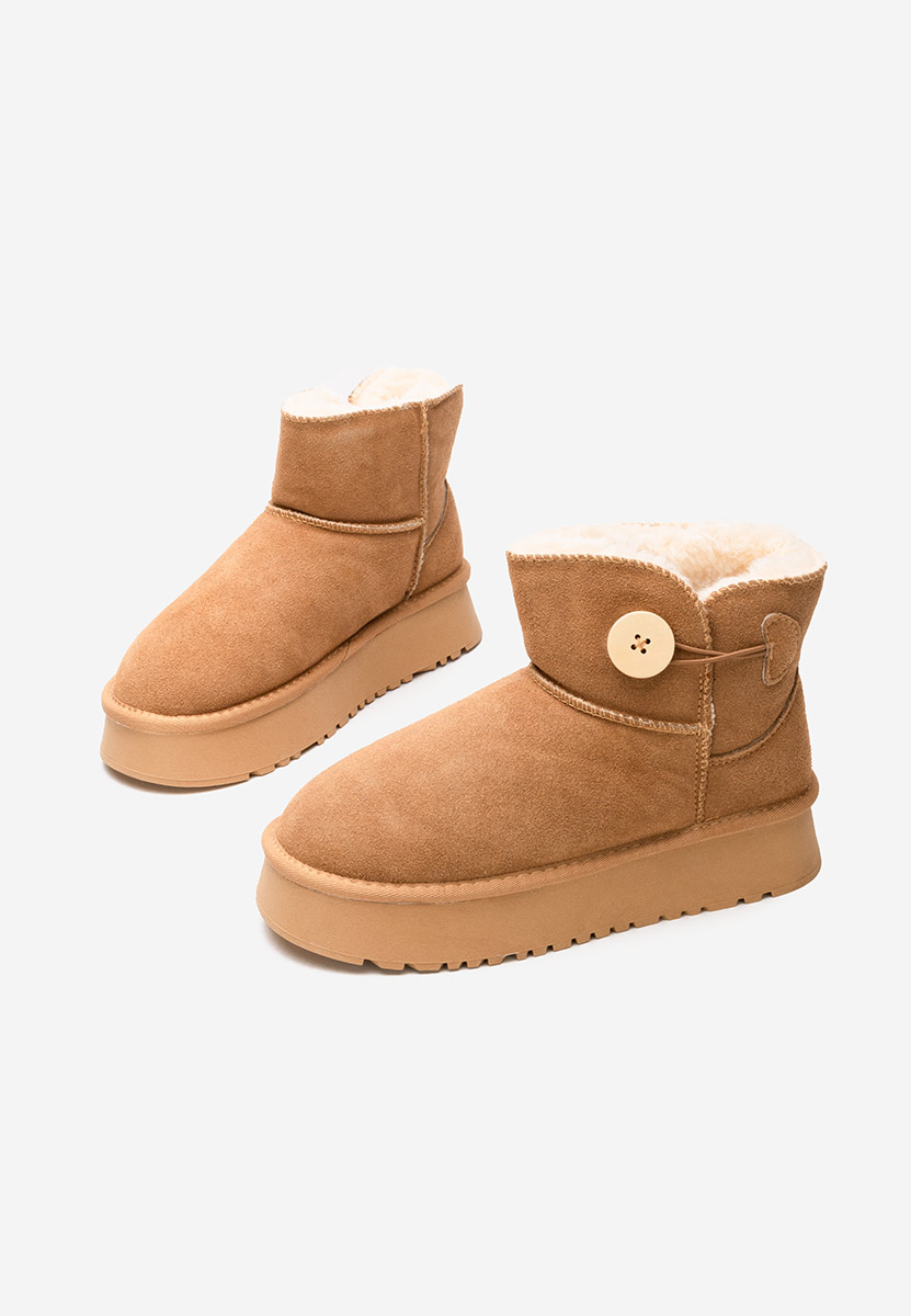 Cizme tip ugg cu platformă Velsia camel