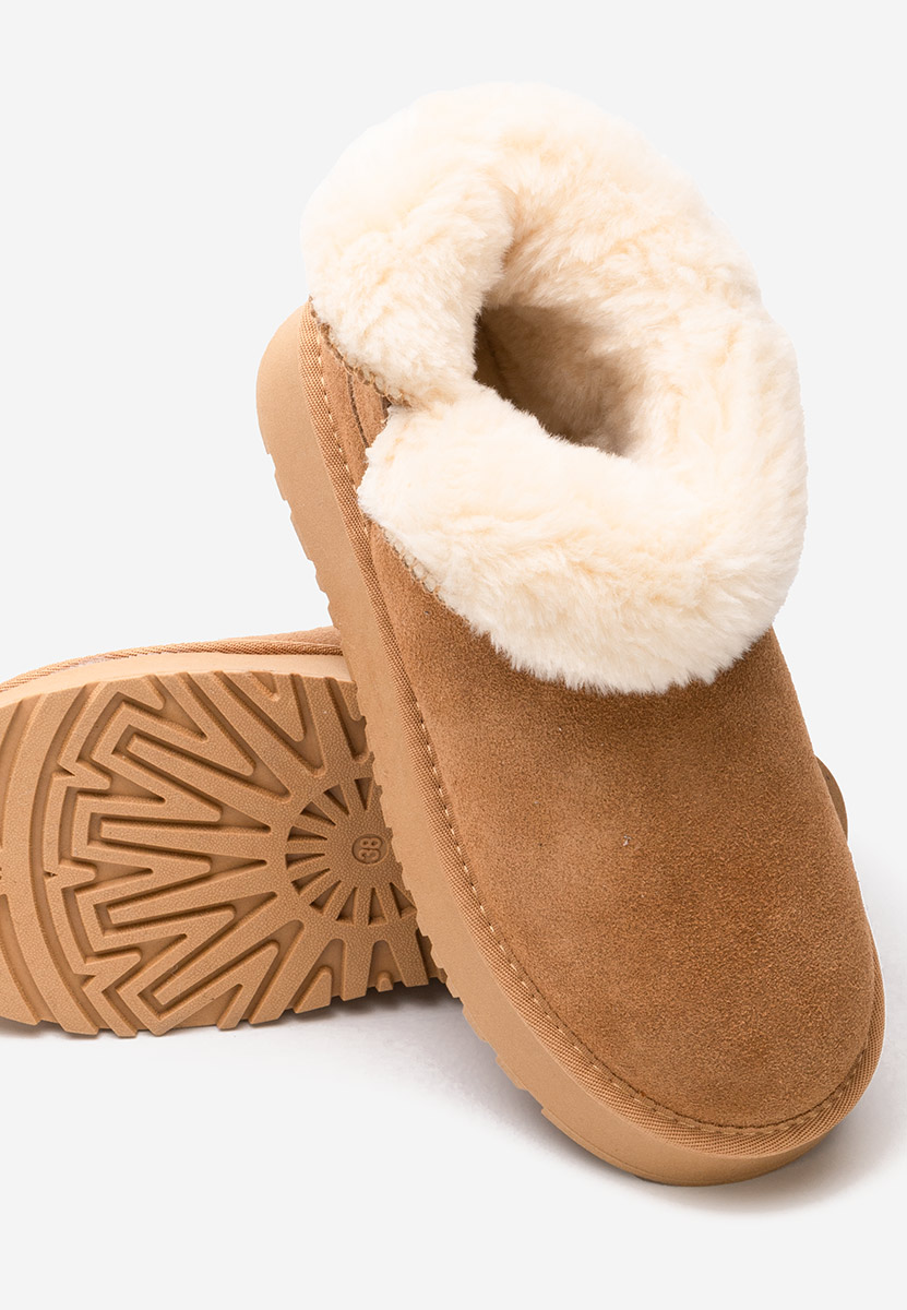 Cizme tip ugg cu platformă Velsia camel