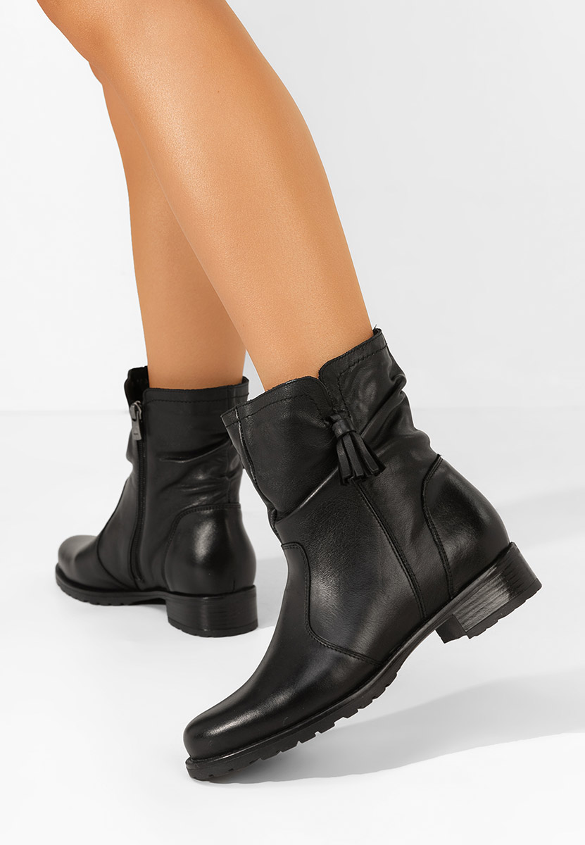 Ghete dama piele Cristine negre