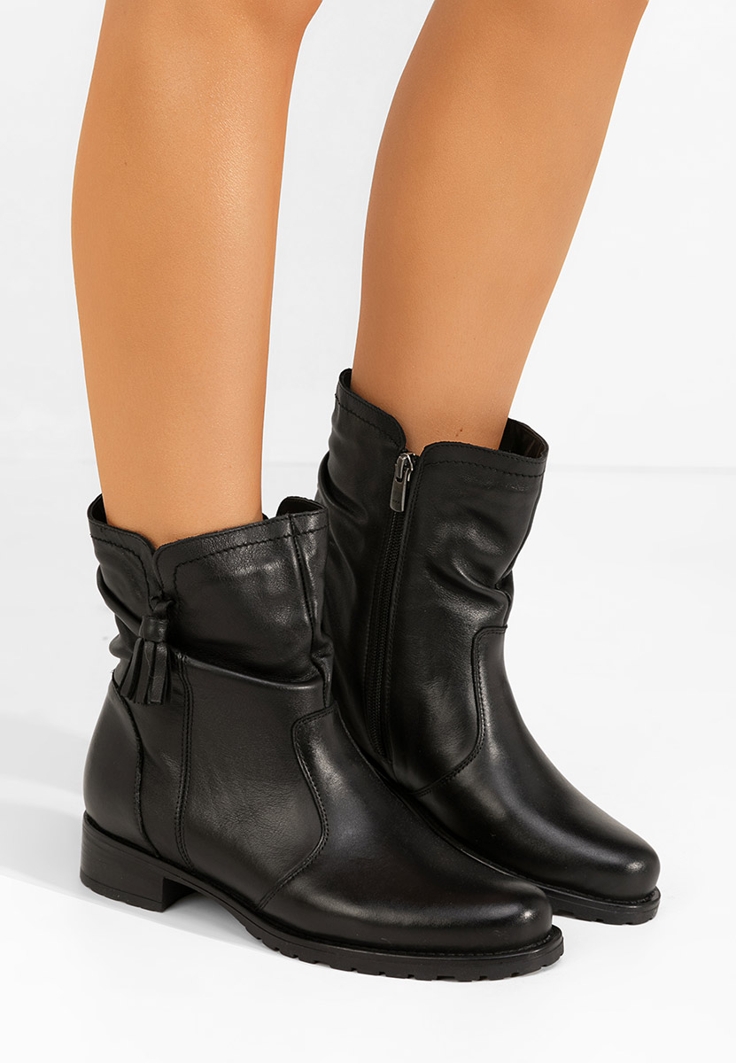 Ghete dama piele Cristine negre
