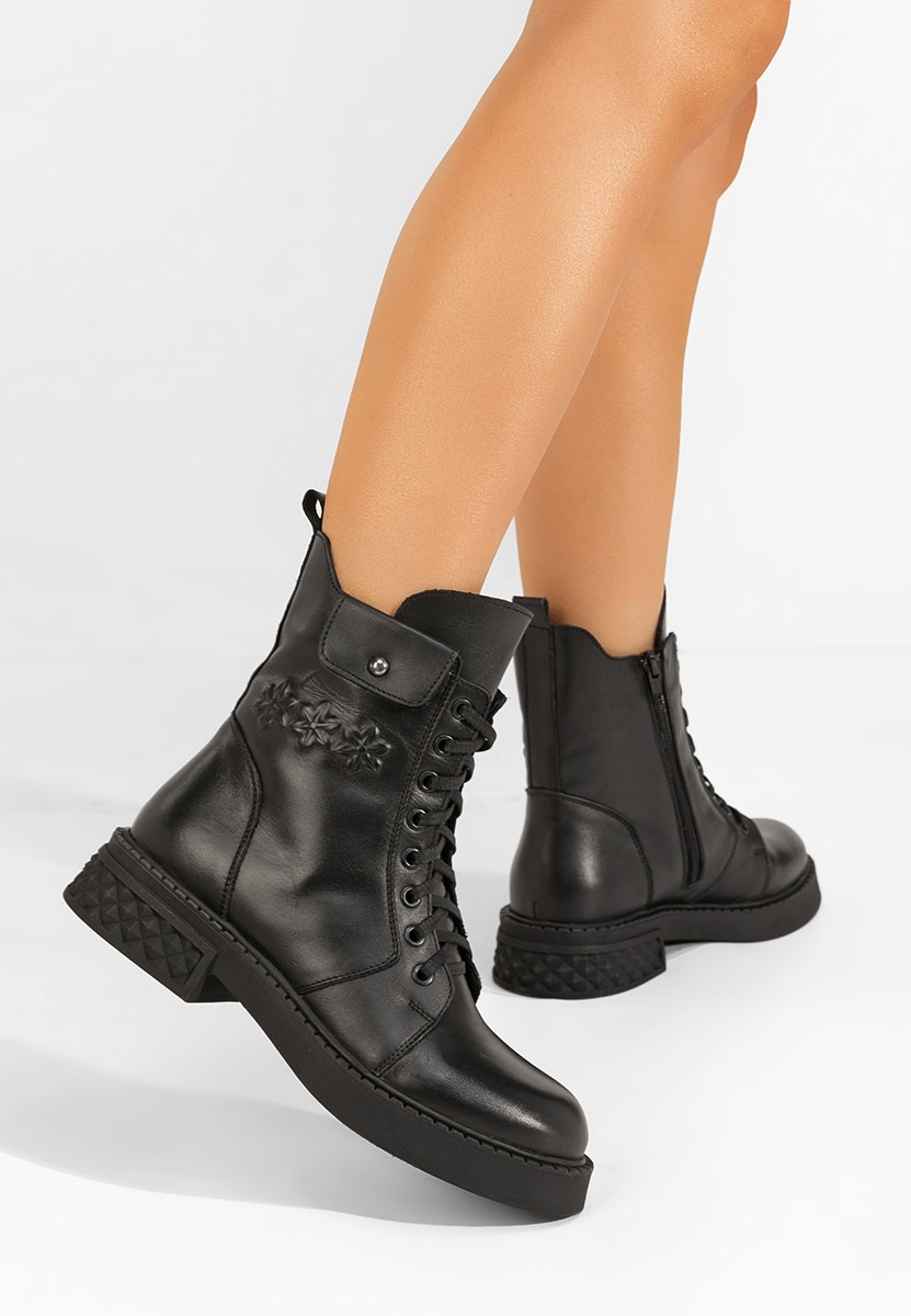 Ghete dama piele Jeraldine negre