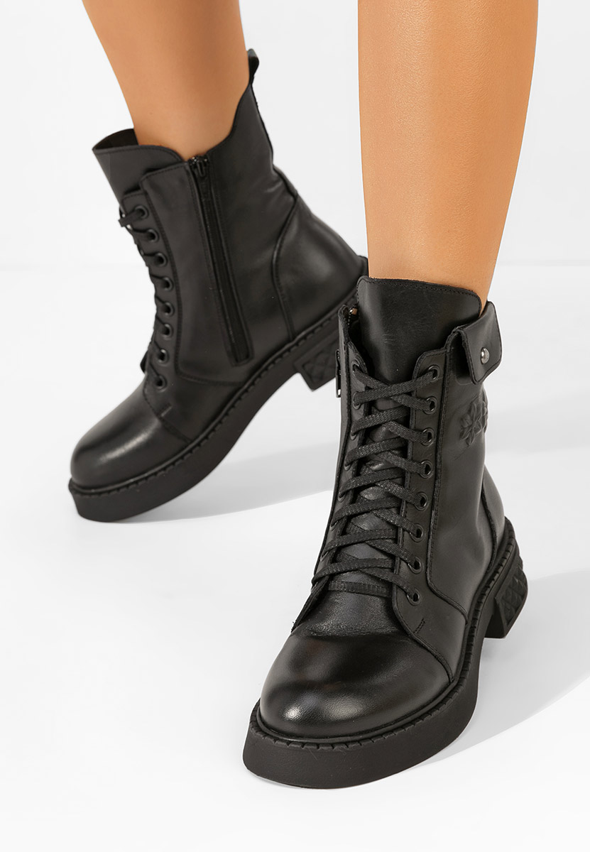 Ghete dama piele Jeraldine negre