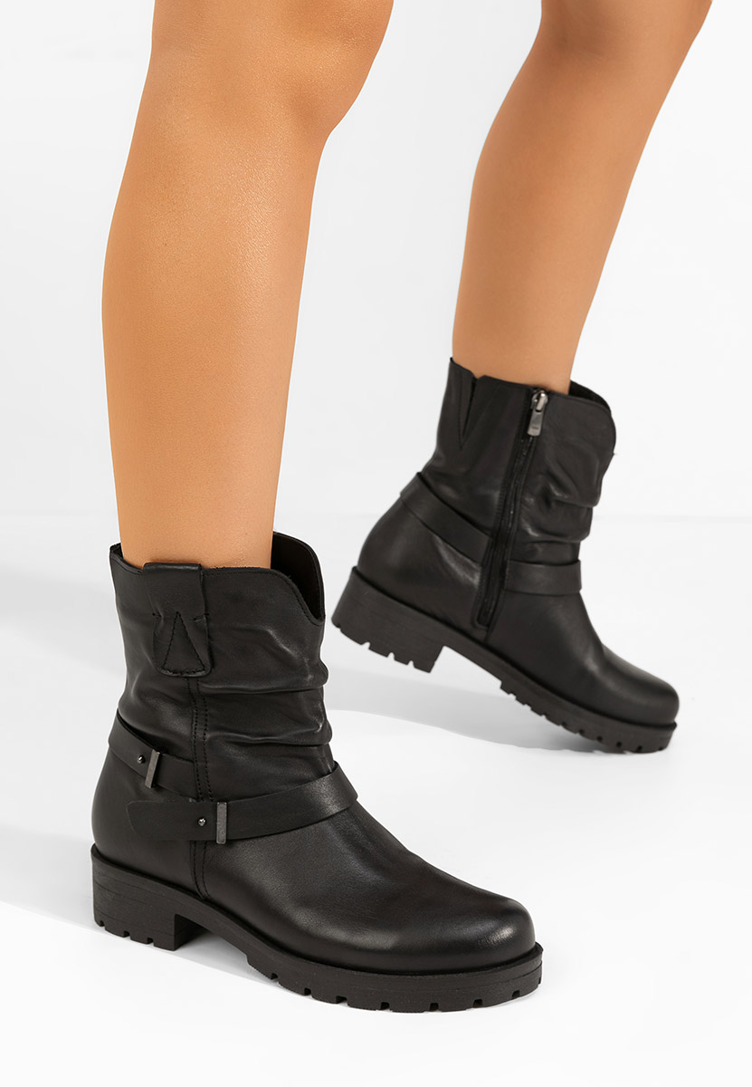 Ghete dama piele Elinore negre