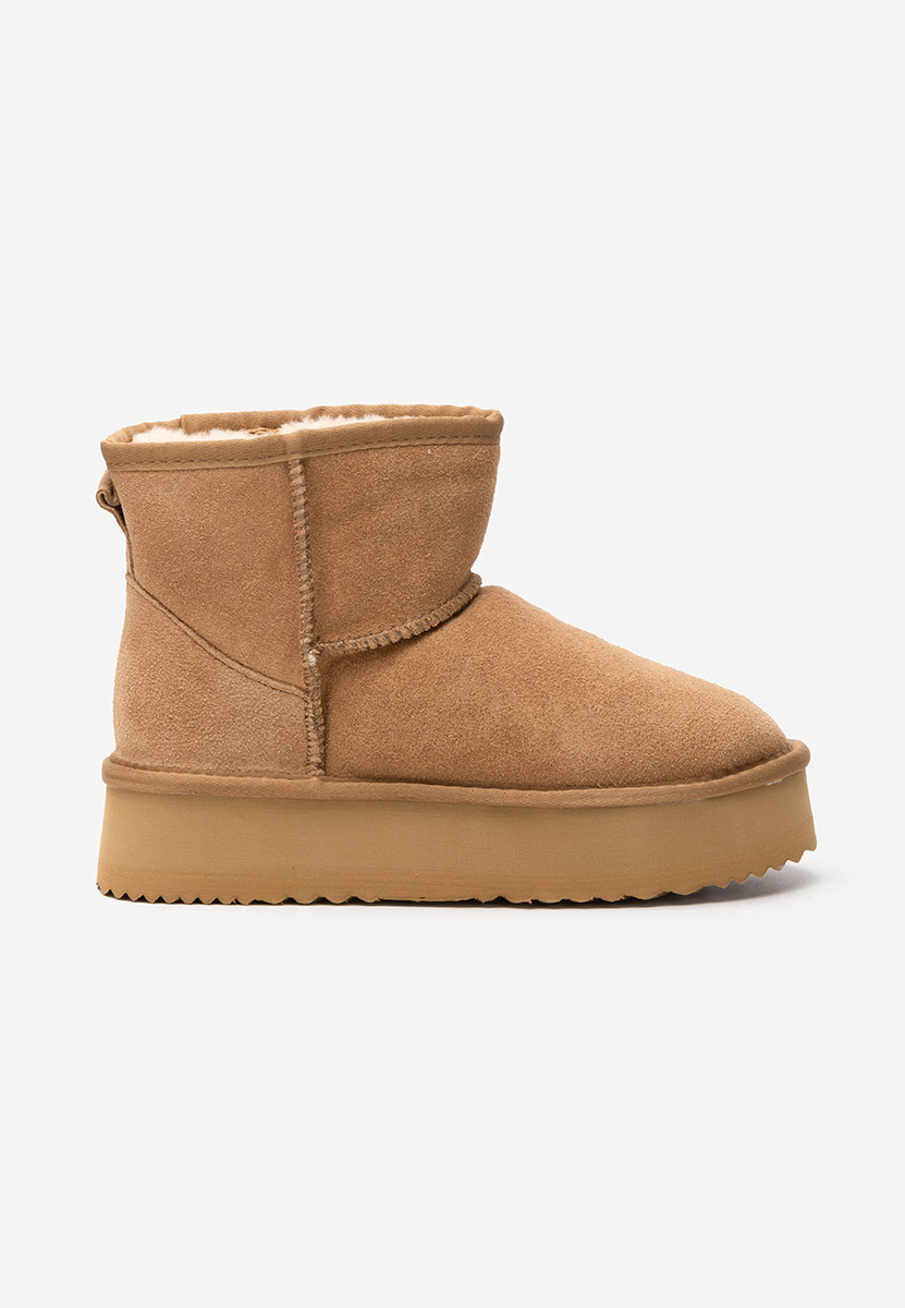 Cizme tip ugg cu platformă Nalya camel