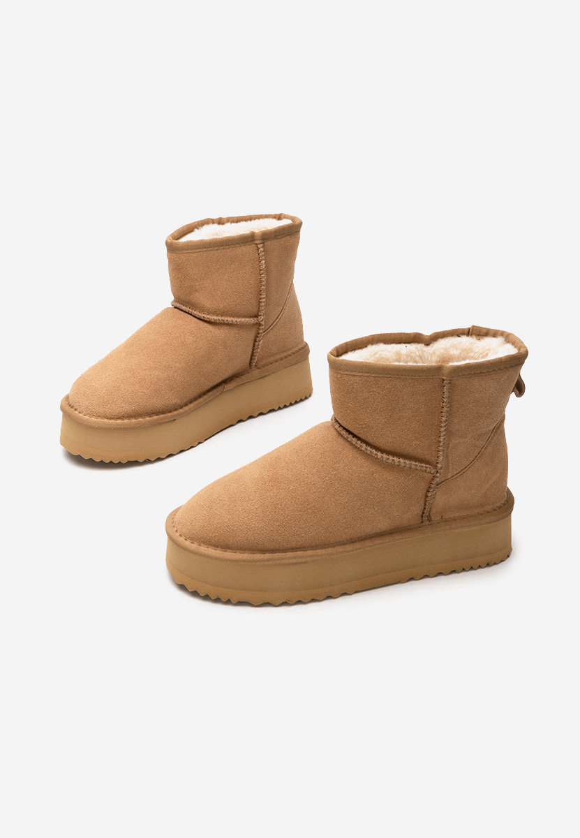 Cizme tip ugg cu platformă Nalya camel