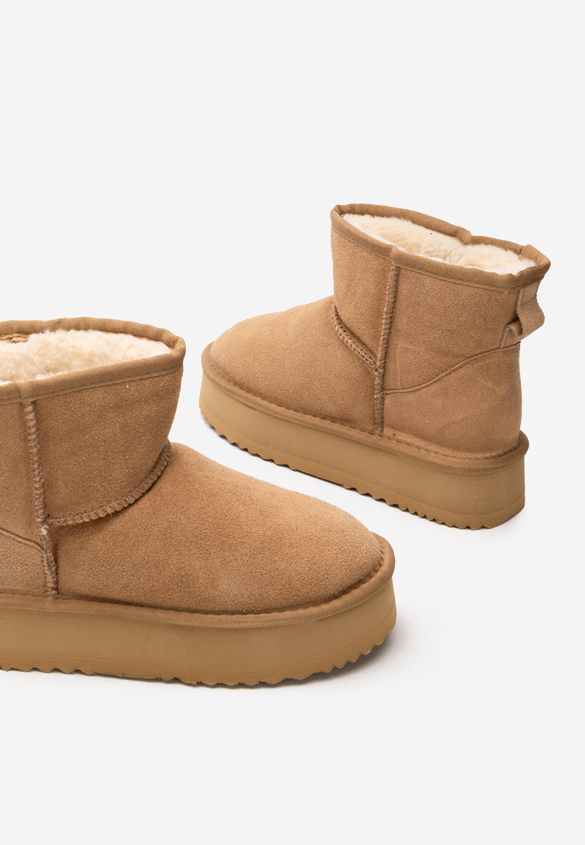 Cizme tip ugg cu platformă Nalya camel