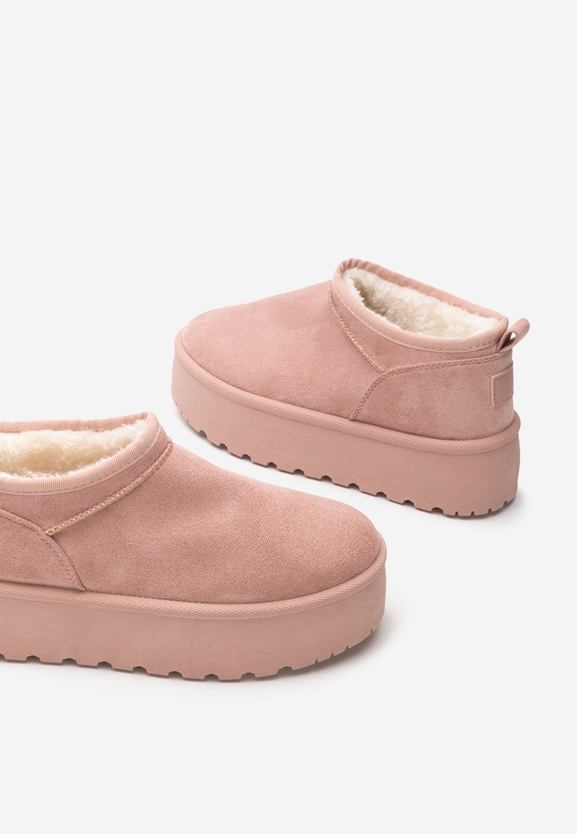 Cizme tip ugg Lorenna roz