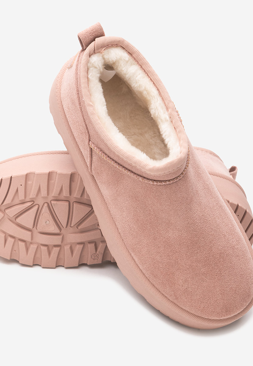 Cizme tip ugg Lorenna roz