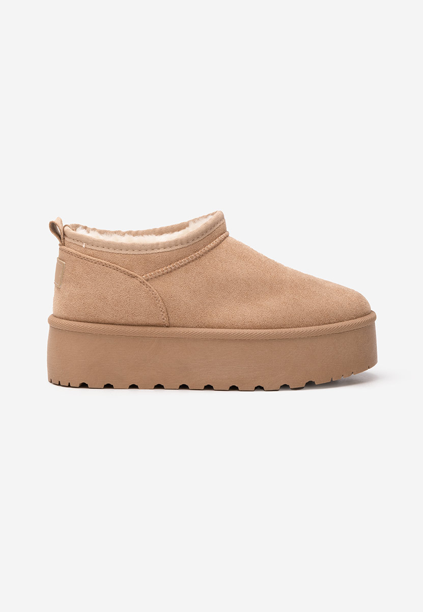 Cizme tip ugg Lorenna kaki