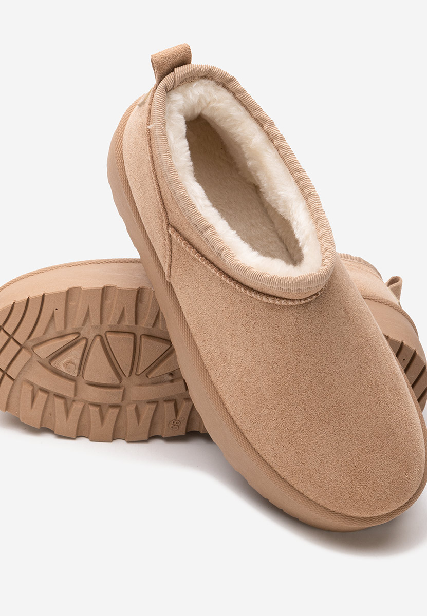 Cizme tip ugg Lorenna kaki