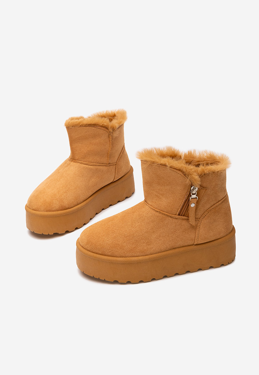 Cizme tip ugg Jamya camel