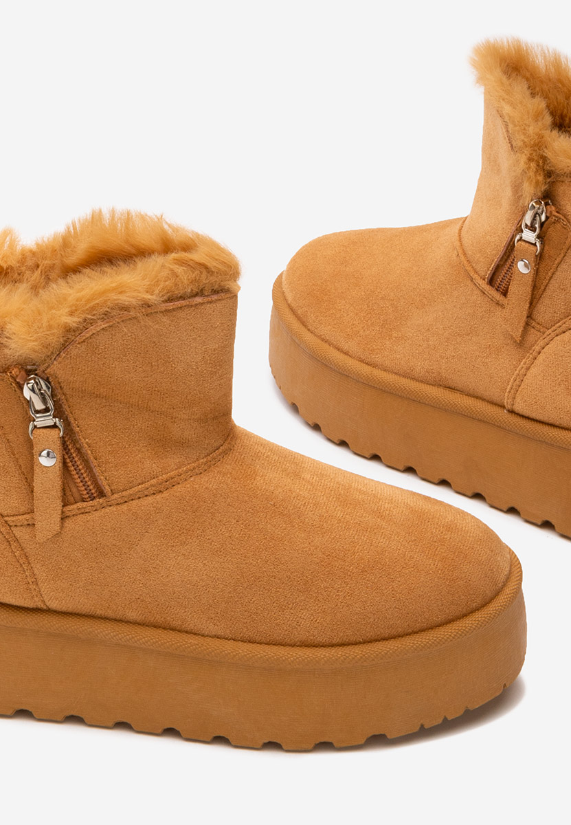 Cizme tip ugg Jamya camel